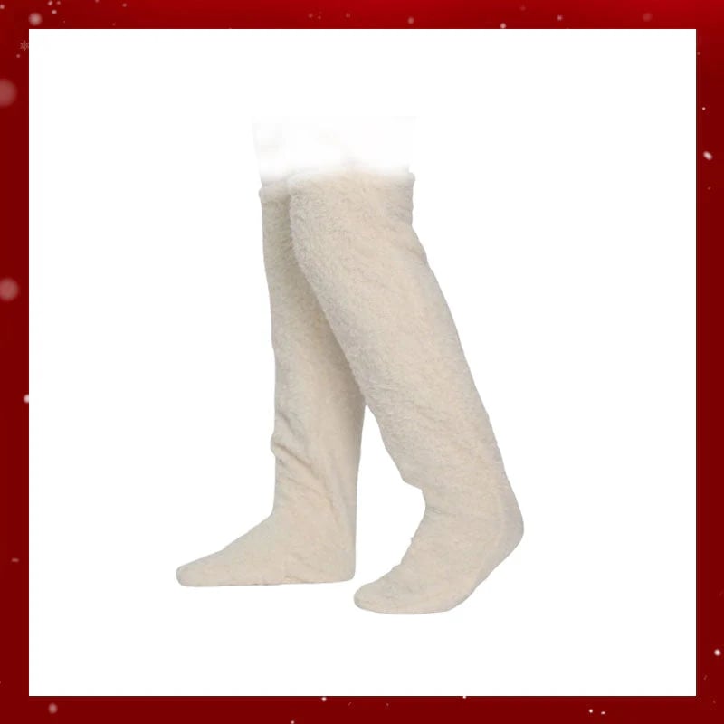 🏆Flash Sale⚡🏆#1 Best Seller ⏰ 💕Comfort Plush Fleece Knee Socks For Christmas❄️🎅