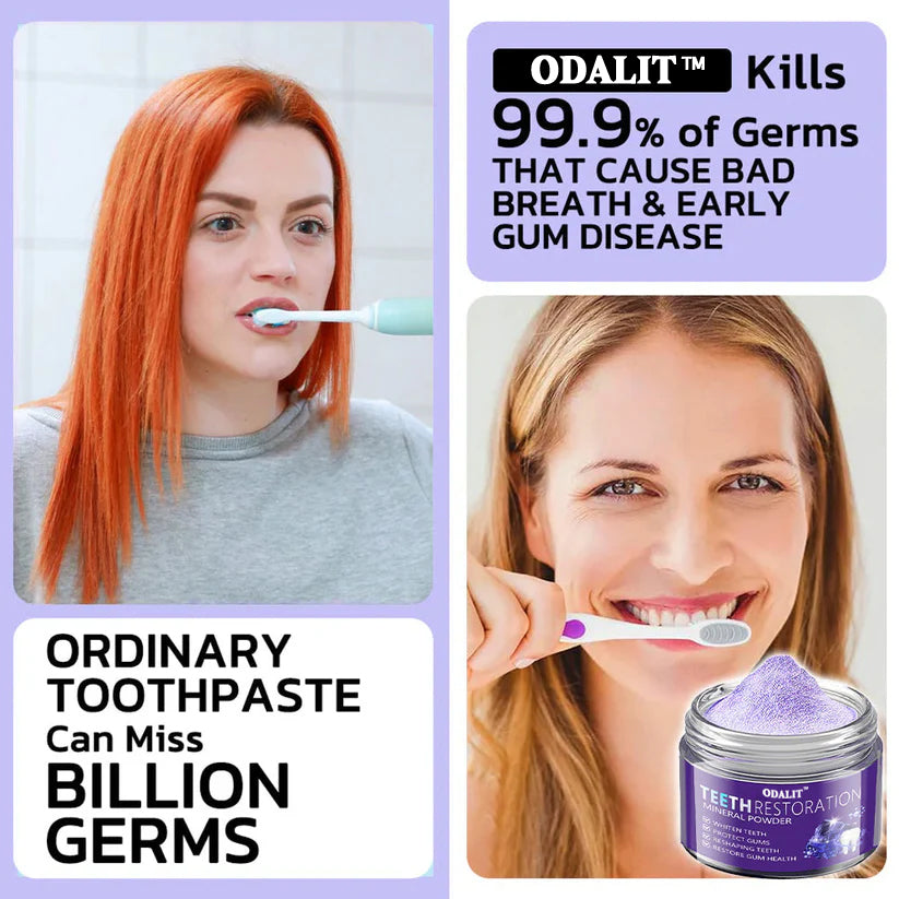 🔥ODALIT™ TeethRestoration Mineral Powder🦷Obtain American Dental Association (ADA) Certification (Treats periodontitis and mouth ulcers, prevents tooth loss, and repairs gum recession)
