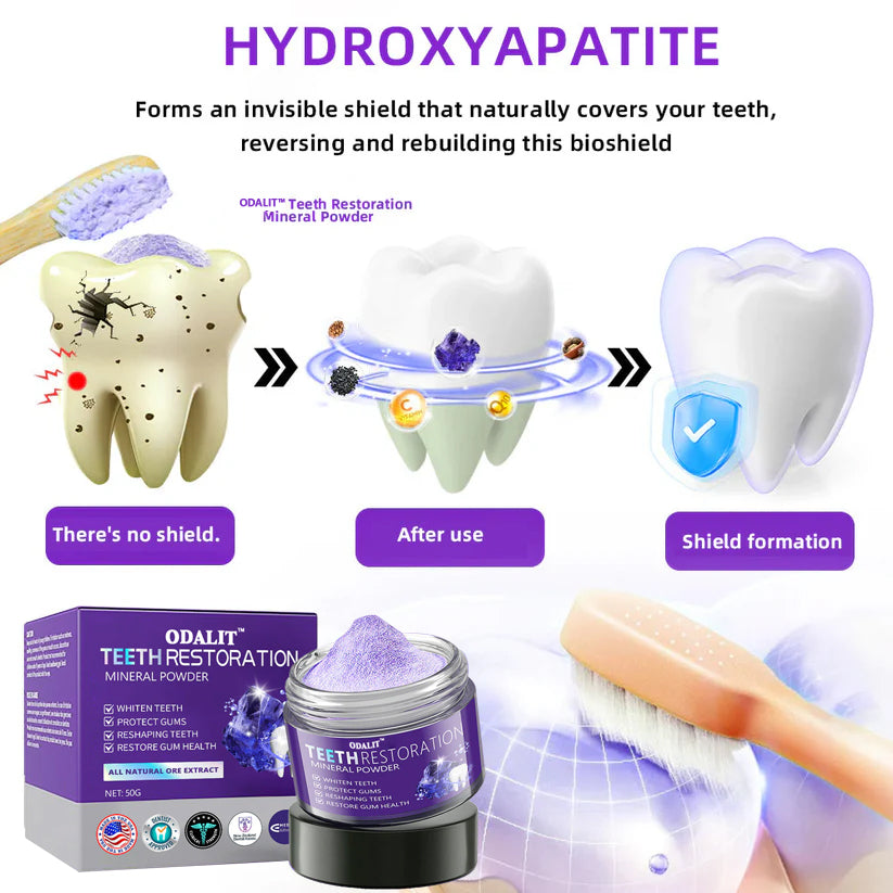 🔥ODALIT™ TeethRestoration Mineral Powder🦷Obtain American Dental Association (ADA) Certification (Treats periodontitis and mouth ulcers, prevents tooth loss, and repairs gum recession)