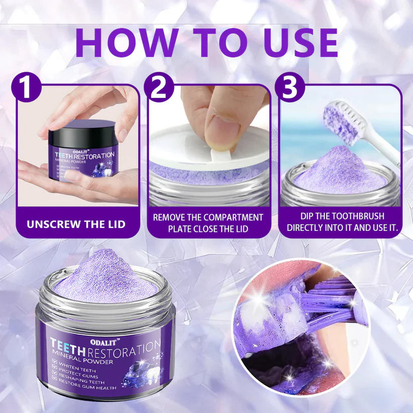 🔥ODALIT™ TeethRestoration Mineral Powder🦷Obtain American Dental Association (ADA) Certification (Treats periodontitis and mouth ulcers, prevents tooth loss, and repairs gum recession)
