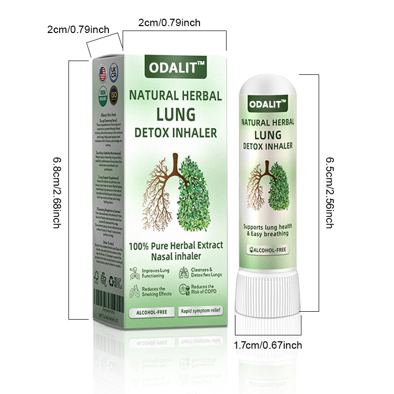 ✅Official Store: ODALIT™ Natural Herbal Lung Detox Inhaler FDA Approved (💝 Cough, wheezing, shortness of breath, mucus, stuffy nose, bronchitis, allergies, lung discomfort💝)