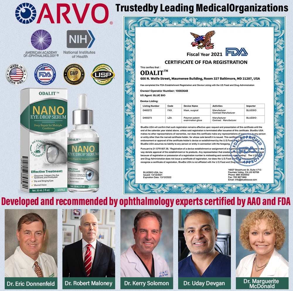 š©āāļøODALIT⢠Nano Eye Drops Serum ā
FDA Approved(Suitable for presbyopia, dry eye syndrome, glaucoma, and cataracts) āļøāļø