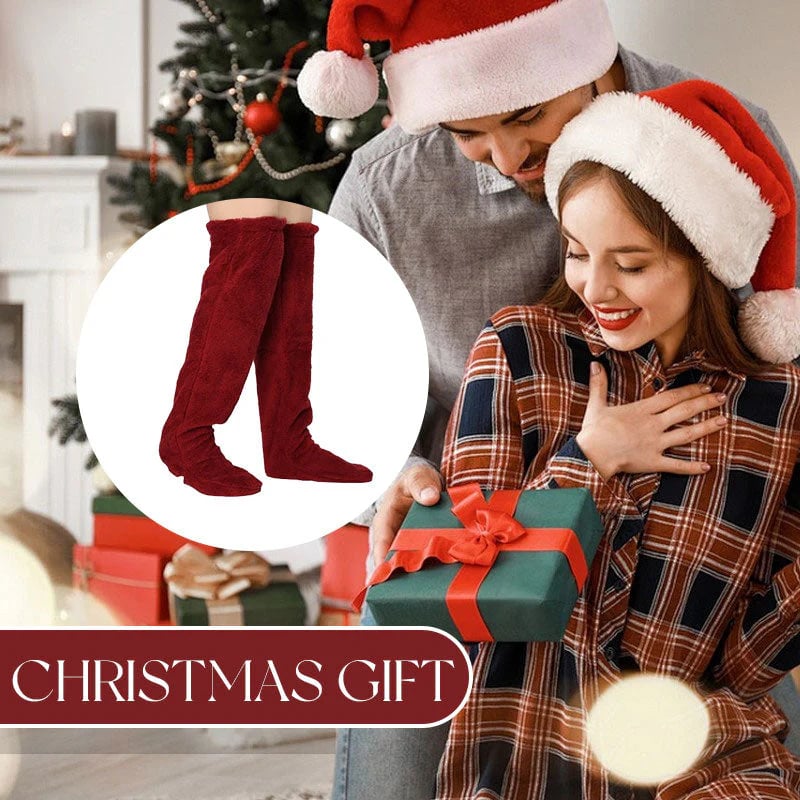 🏆Flash Sale⚡🏆#1 Best Seller ⏰ 💕Comfort Plush Fleece Knee Socks For Christmas❄️🎅
