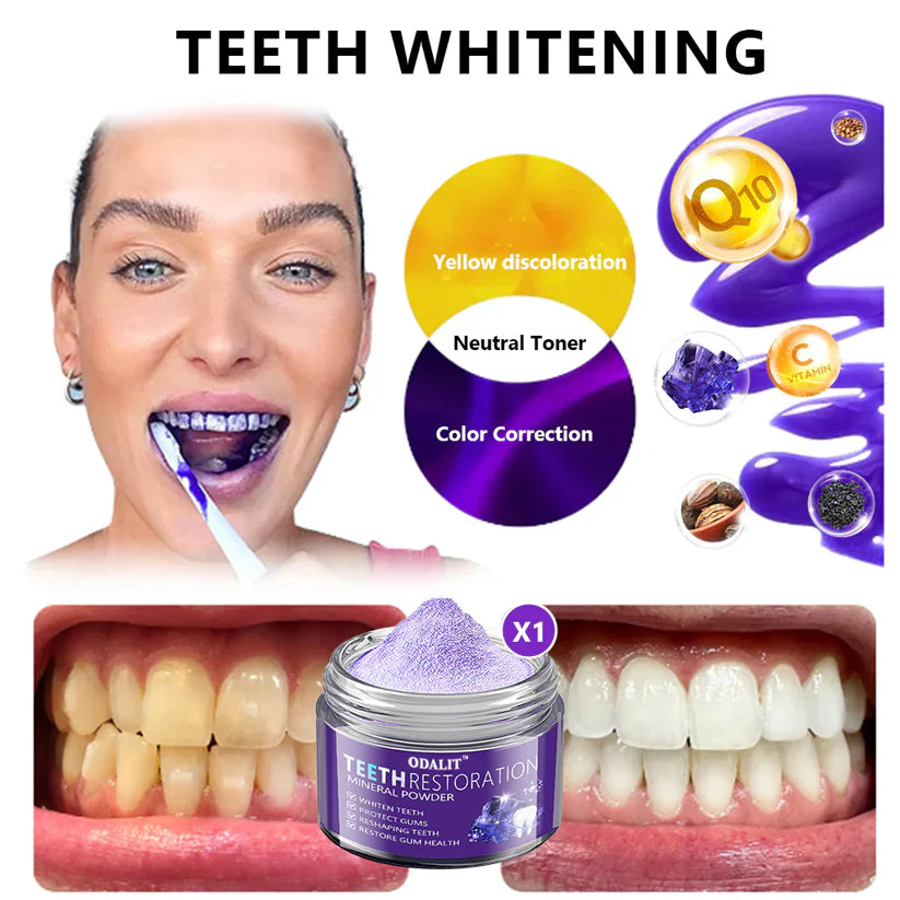 🔥ODALIT™ TeethRestoration Mineral Powder🦷Obtain American Dental Association (ADA) Certification (Treats periodontitis and mouth ulcers, prevents tooth loss, and repairs gum recession)