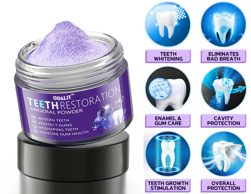 🔥ODALIT™ TeethRestoration Mineral Powder🦷Obtain American Dental Association (ADA) Certification (Treats periodontitis and mouth ulcers, prevents tooth loss, and repairs gum recession)