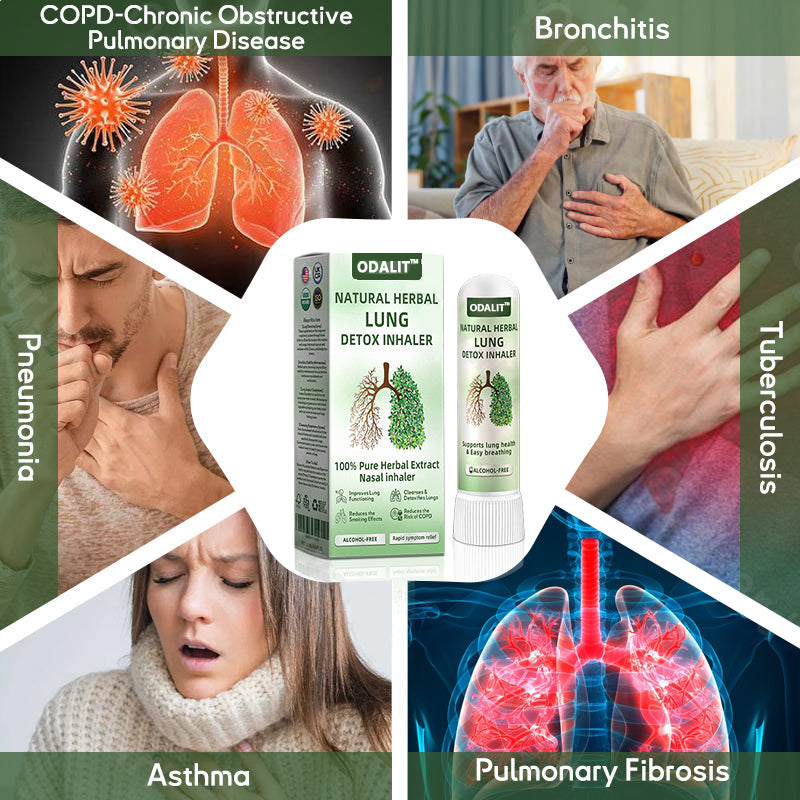 ✅Official Store: ODALIT™ Natural Herbal Lung Detox Inhaler FDA Approved (💝 Cough, wheezing, shortness of breath, mucus, stuffy nose, bronchitis, allergies, lung discomfort💝)