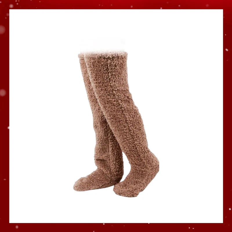 🏆Flash Sale⚡🏆#1 Best Seller ⏰ 💕Comfort Plush Fleece Knee Socks For Christmas❄️🎅