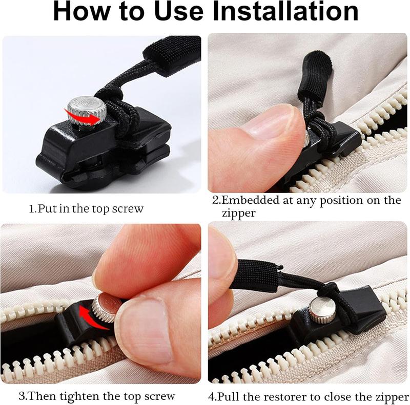 Zipper Repair Kit – Universal Stylish Replacement Pulls (12, 18, 24-Pack)