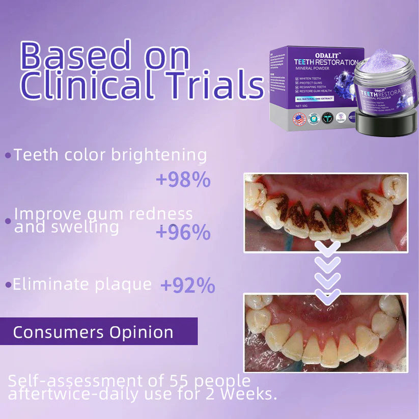 🔥ODALIT™ TeethRestoration Mineral Powder🦷Obtain American Dental Association (ADA) Certification (Treats periodontitis and mouth ulcers, prevents tooth loss, and repairs gum recession)