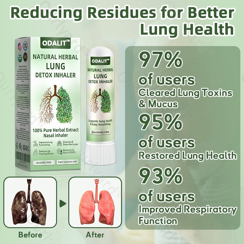 ✅Official Store: ODALIT™ Natural Herbal Lung Detox Inhaler FDA Approved (💝 Cough, wheezing, shortness of breath, mucus, stuffy nose, bronchitis, allergies, lung discomfort💝)
