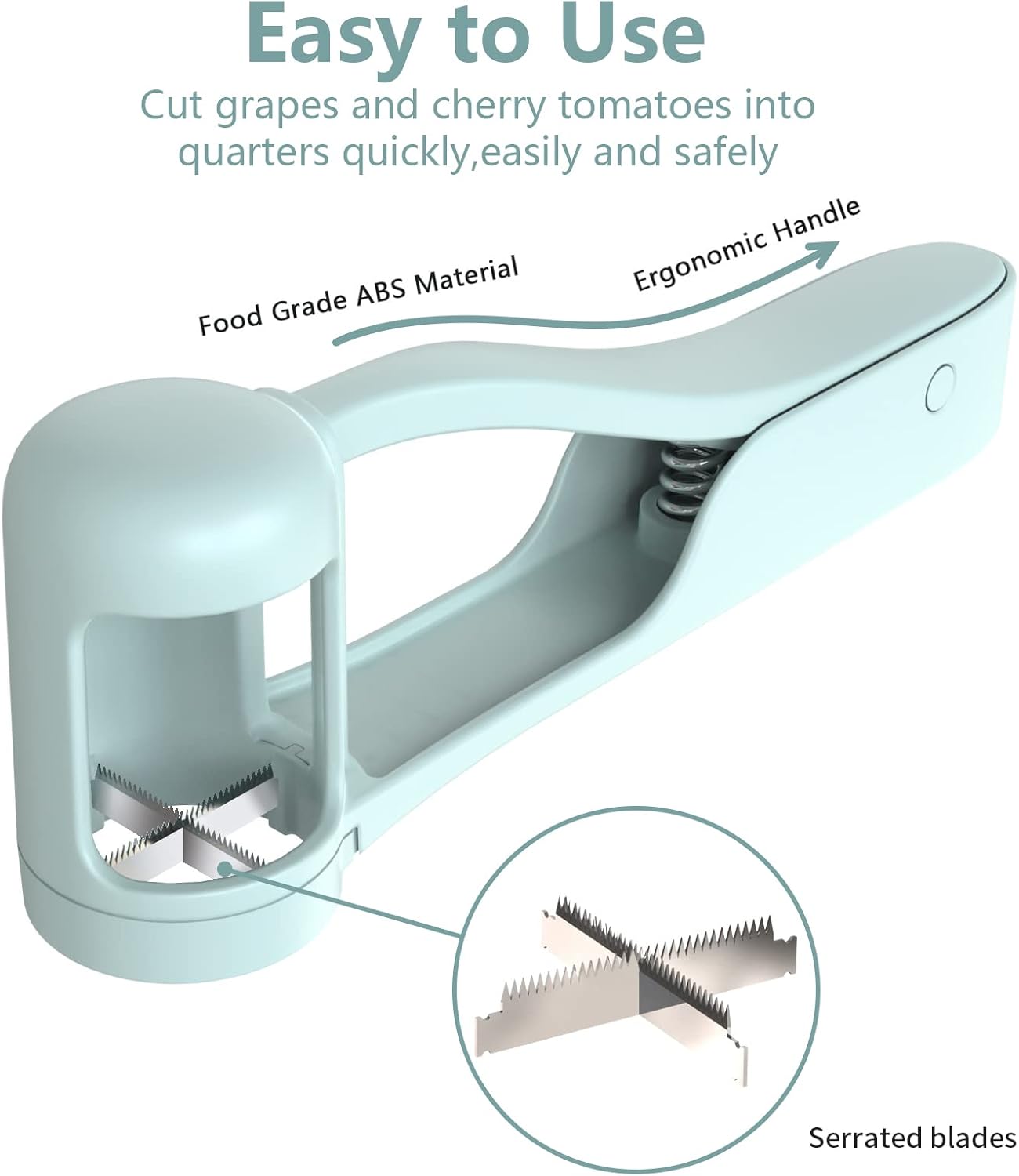 LBMLBM Grape Cutter - Safe & Easy One-Handed Fruit Slicing
