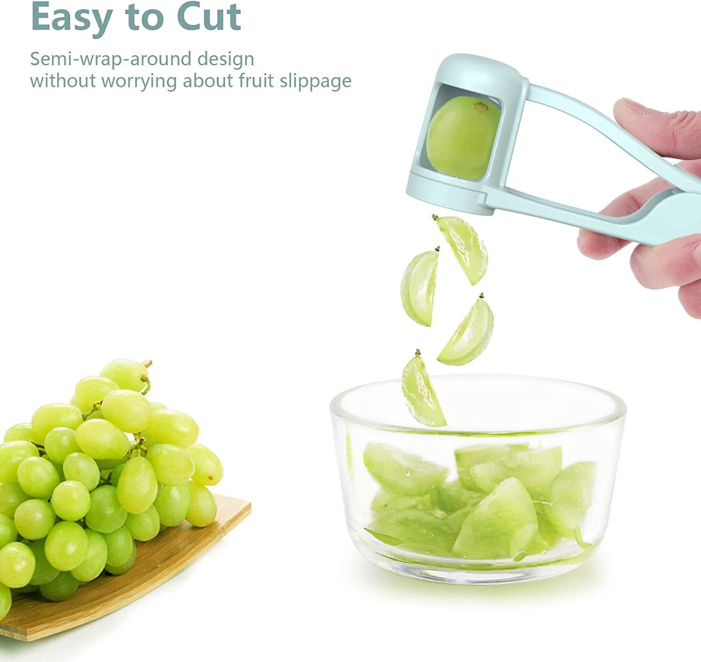 LBMLBM Grape Cutter - Safe & Easy One-Handed Fruit Slicing