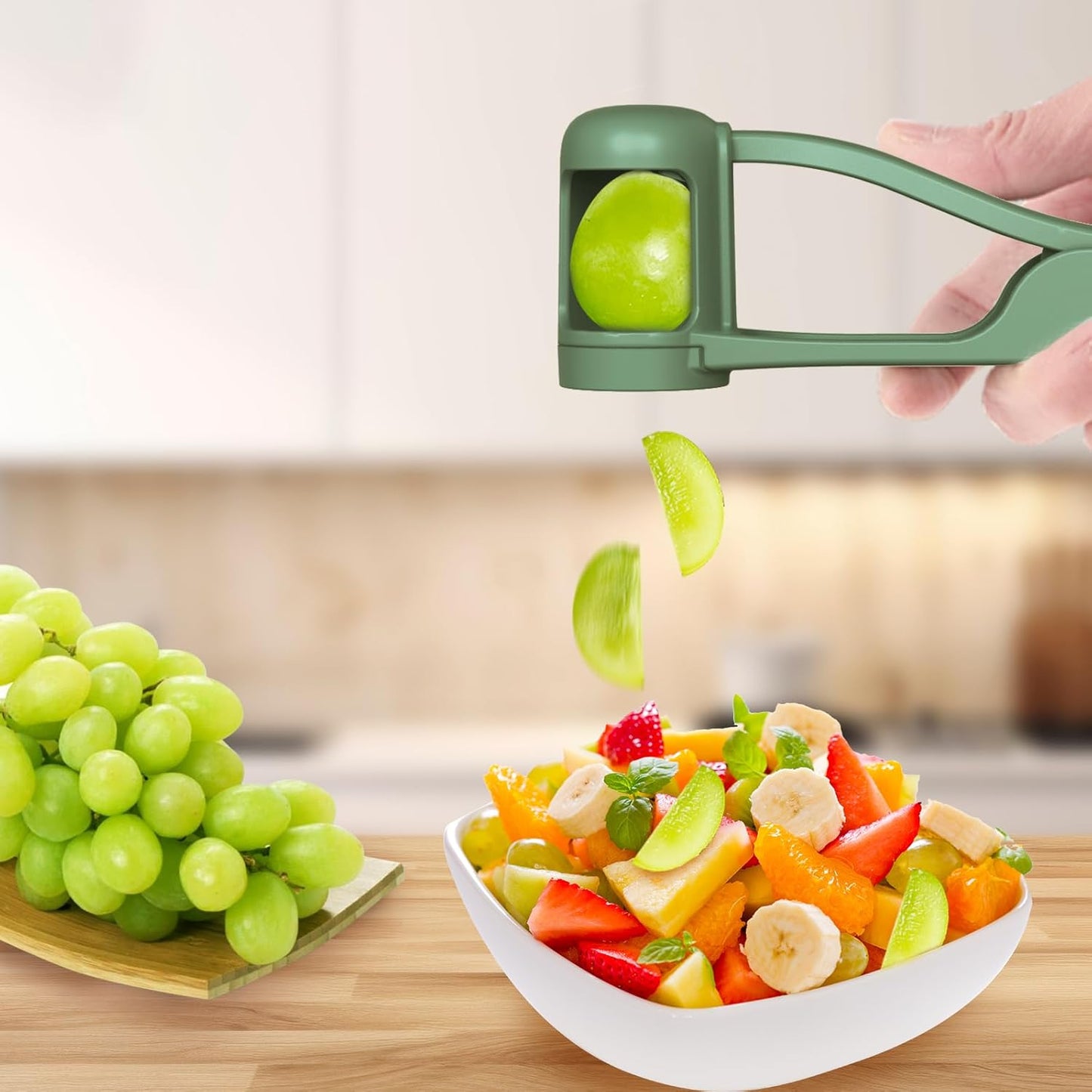 LBMLBM Grape Cutter - Safe & Easy One-Handed Fruit Slicing