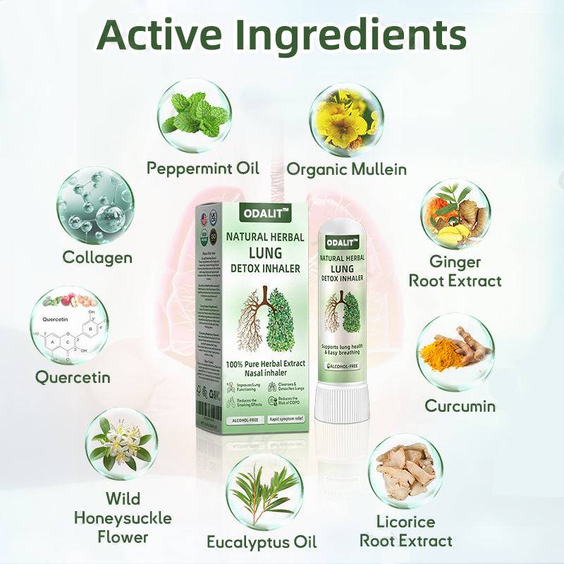✅Official Store: ODALIT™ Natural Herbal Lung Detox Inhaler FDA Approved (💝 Cough, wheezing, shortness of breath, mucus, stuffy nose, bronchitis, allergies, lung discomfort💝)