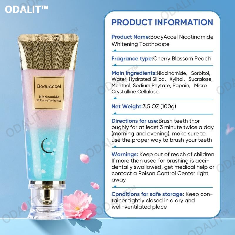 ✨ Achieve a Radiant Smile - 49% OFF - 🦷 Niacinamide Whitening Toothpaste - For Healthier, Whiter Teeth!