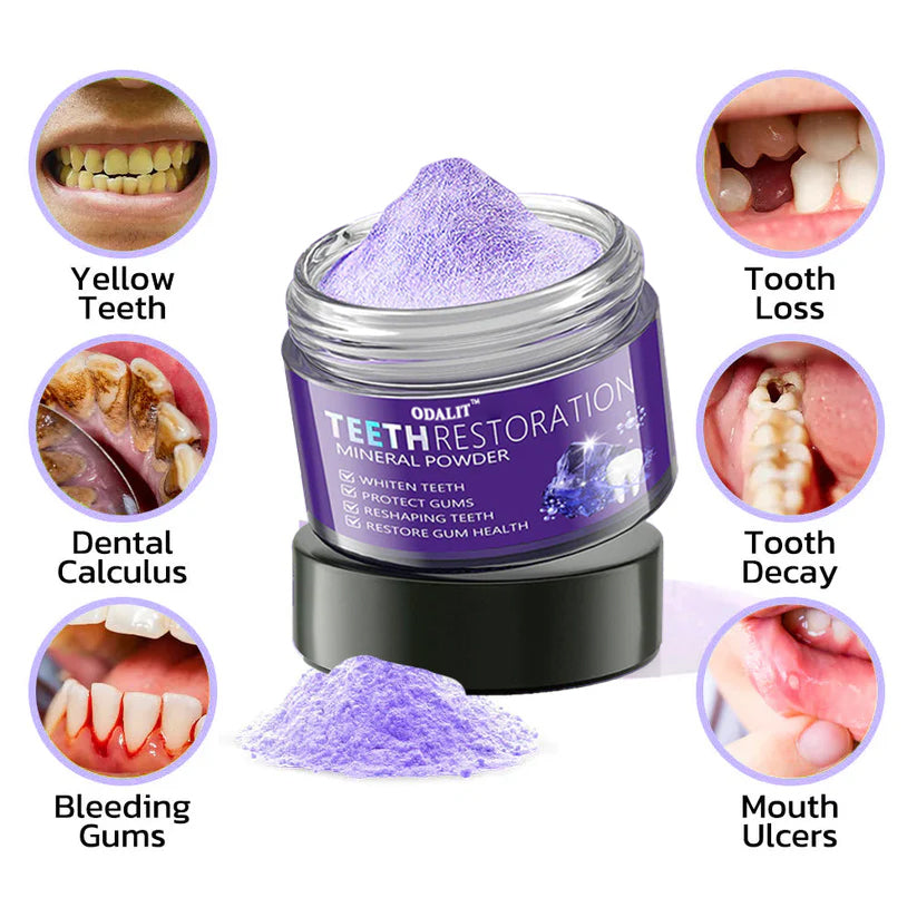 🔥ODALIT™ TeethRestoration Mineral Powder🦷Obtain American Dental Association (ADA) Certification (Treats periodontitis and mouth ulcers, prevents tooth loss, and repairs gum recession)