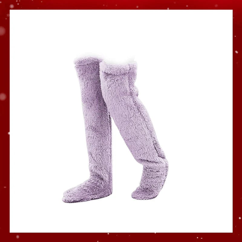 🏆Flash Sale⚡🏆#1 Best Seller ⏰ 💕Comfort Plush Fleece Knee Socks For Christmas❄️🎅