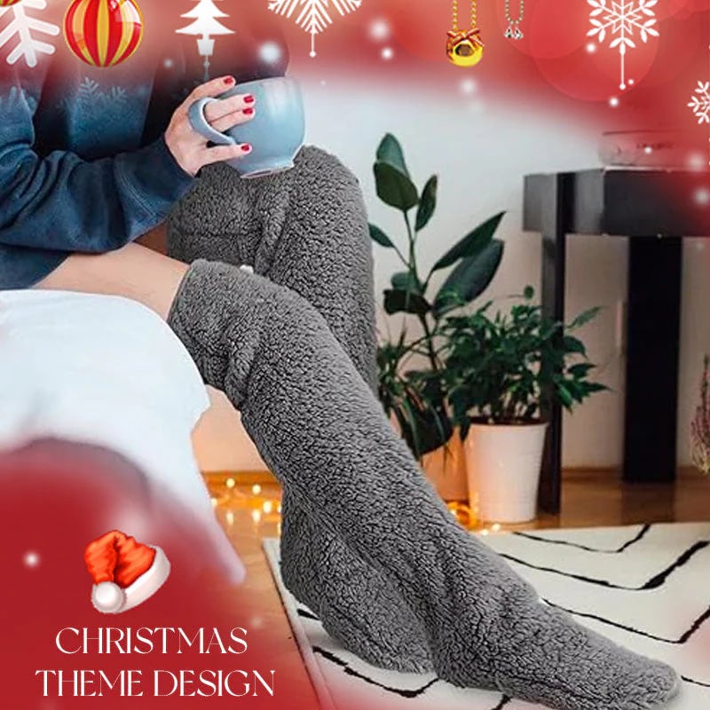 🏆Flash Sale⚡🏆#1 Best Seller ⏰ 💕Comfort Plush Fleece Knee Socks For Christmas❄️🎅
