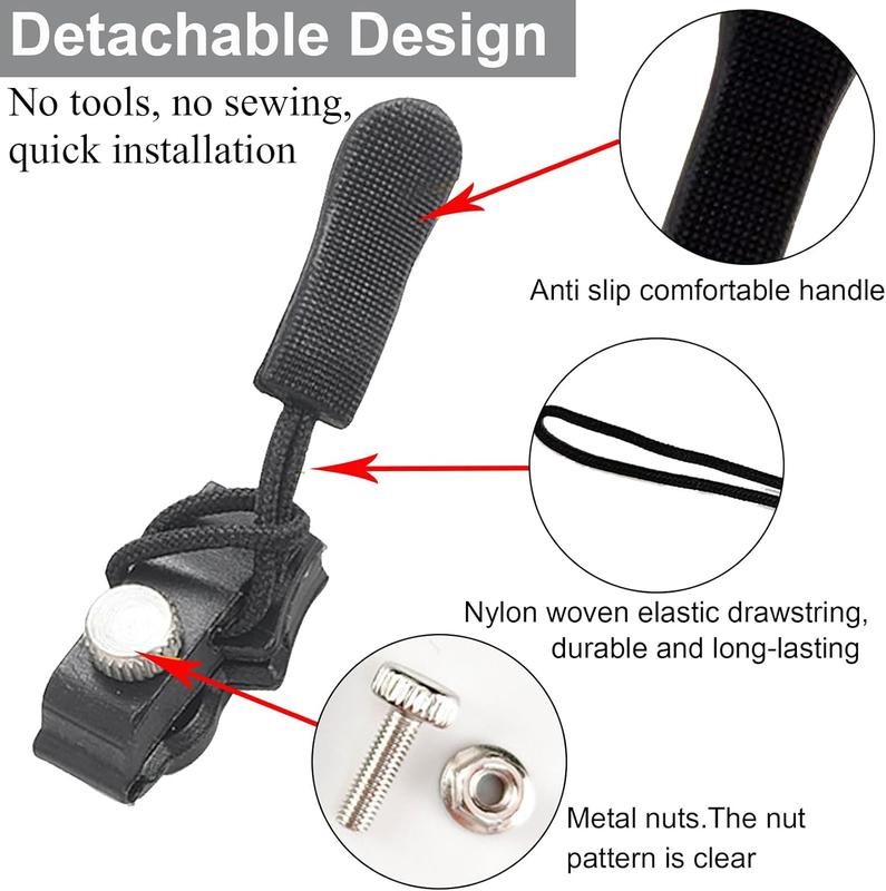 Zipper Repair Kit – Universal Stylish Replacement Pulls (12, 18, 24-Pack)