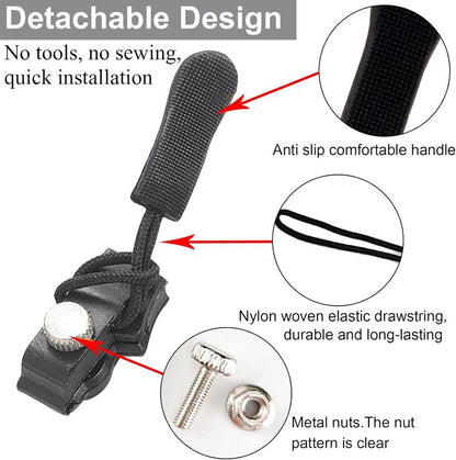 Zipper Repair Kit – Universal Stylish Replacement Pulls (12, 18, 24-Pack)