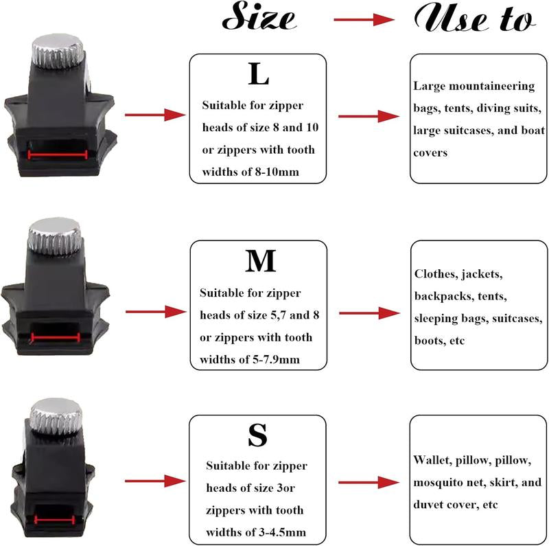 Zipper Repair Kit – Universal Stylish Replacement Pulls (12, 18, 24-Pack)