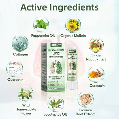 ✅Official Store: ODALIT™ Natural Herbal Lung Detox Inhaler FDA Approved (💝 Cough, wheezing, shortness of breath, mucus, stuffy nose, bronchitis, allergies, lung discomfort💝)