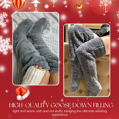 🏆Flash Sale⚡🏆#1 Best Seller ⏰ 💕Comfort Plush Fleece Knee Socks For Christmas❄️🎅